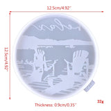 Silicone Lake View Round Plate Mold Casting Resin Molds