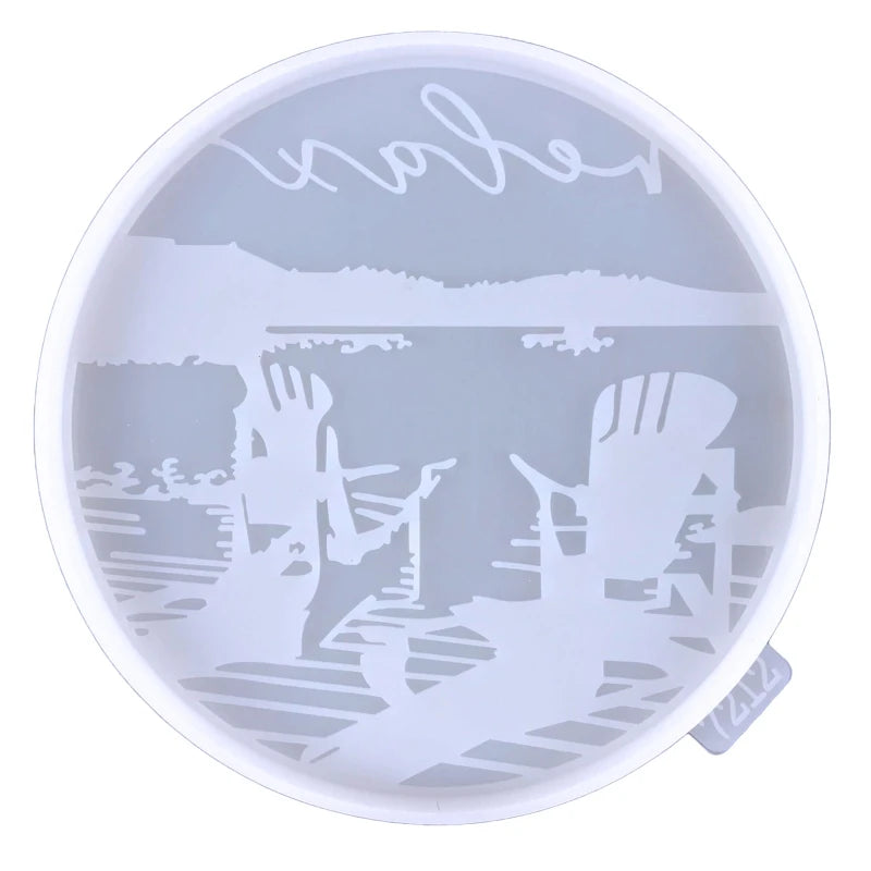 Silicone Lake View Round Plate Mold Casting Resin Molds
