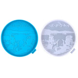 Silicone Lake View Round Plate Mold Casting Resin Molds