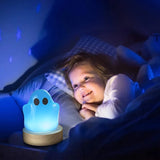 2 Pack Ghost Night Lamp Resin Molds with USB Wooden Base