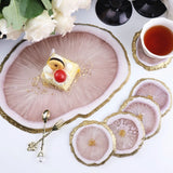 Irregular Oval/Round Coaster Resin Mold Large Tray Silicone