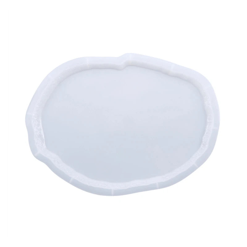 Irregular Oval/Round Coaster Resin Mold Large Tray Silicone