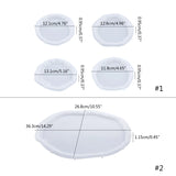 Silicone Large Tray Mold Oval/Round Coaster Epoxy Resin Casting Mould