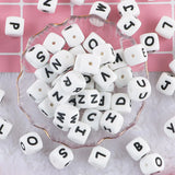 Silicone Letter Beads 100/200/500Pcs 12MM English Beads Letters Number For DIY
