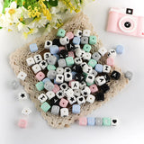 Silicone Letter Beads 100/200/500Pcs 12MM English Beads Letters Number For DIY