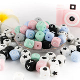 Silicone Letter Beads 100/200/500Pcs 12MM English Beads Letters Number For DIY