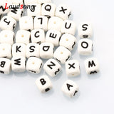 12mm Silicone Letter Beads Baby Teether Chewing Alphabet Beads Jewelry Making
