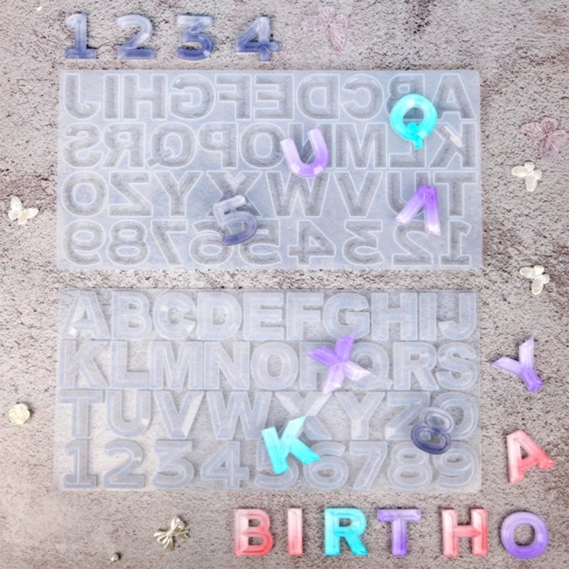 Silicone Letter Molds for Epoxy Resin Crafts