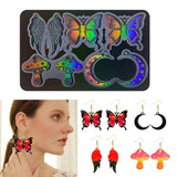 Silicone Light and Shadow Keychain Mould with Hole DIY Craft