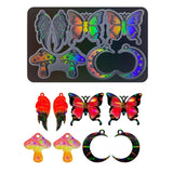 Silicone Light and Shadow Keychain Mould with Hole DIY Craft