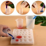 Silicone Measuring Cup & Stirring Rod Kit, 250ml & 100ml Mixing Cup