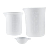 3 Pcs Silicone Measuring Cups Set, 15ML-100ML-250ML, Reusable Resin Measure Cup