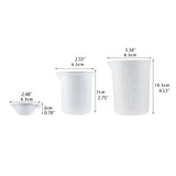 3 Pcs Silicone Measuring Cups Set, 15ML-100ML-250ML, Reusable Resin Measure Cup