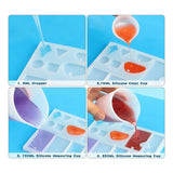 Silicone Measuring Cups For Epoxy Resin, 250&100Ml Silicone Cups