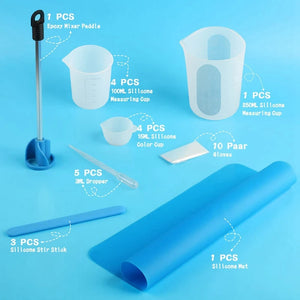 Silicone Measuring Cups For Epoxy Resin 250&100Ml, Easy Clean