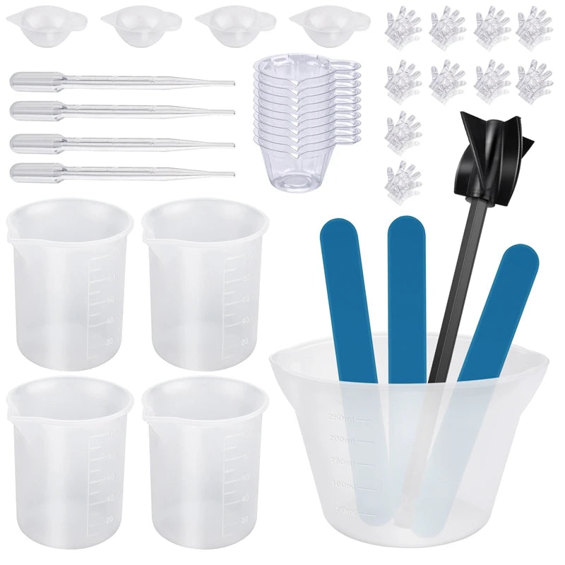 Silicone Measuring Cups For Resin - 250&100Ml Silicone Cups For Resin,Molds