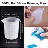 Silicone Measuring Cups For Epoxy Resin, Reusable Mixing Cups Jugs