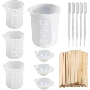 Silicone Measuring Cups For Epoxy Resin, Reusable Mixing Cups