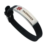 Adjustable Silicone Medical Bracelets ID Alert Waterproof
