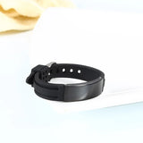 Engraved Silicone Men's Bracelet Adjustable Wristband Gift