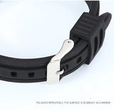 Engraved Silicone Men's Bracelet Adjustable Wristband Gift
