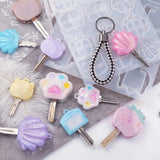Silicone Mirror Cat Claw Key Cover Mold Epoxy Resin DIY Key Chain Set