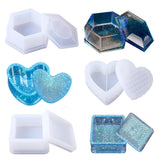 Silicone Mold Ashtray Resin Mold Heart-shaped Square Storage Box Mold