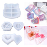 Silicone Mold Ashtray Resin Mold Heart-shaped Square Storage Box Mold