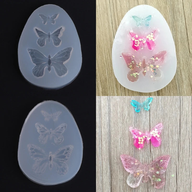 Silicone Mold Butterfly DIY Crafts Jewelry Decoration Pendant Phone Accessories