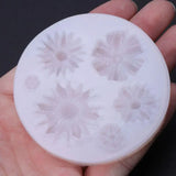 Silicone Mold DIY Jewelry Making Floral Flower Pendant Mirror Epoxy Resin Crafts