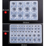 Silicone Mold DIY Jewelry Making Stone Pendant Geometric Shape Round Molds