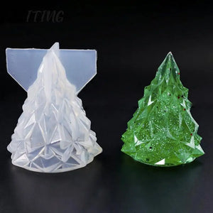 Silicone Mold Christmas Tree Light Holder DIY Epoxy Resin Crafts