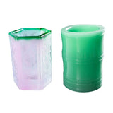 Silicone Mold DIY Pen Holder Desk Organizer Epoxy Resin Crafts Cup Stripe