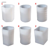 Silicone Mold DIY Pen Holder Desk Organizer Epoxy Resin Crafts Cup Stripe