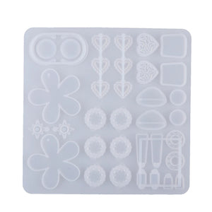Silicone Mold Earring Pendant Resin Molds DIY UV Epoxy Dried Flower Jewelry