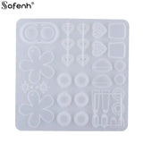 Silicone Mold Earring Pendant Resin Molds DIY UV Epoxy Dried Flower Jewelry