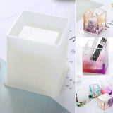 Silicone Mold Epoxy Resin DIY Pen Container Organizer Square Storage Holder
