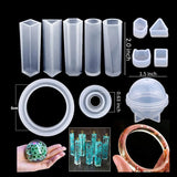 Silicone Mold For Resin DIY Clay Epoxy Casting Molds Set With Storage Bag