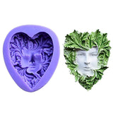 Girl Leaf Face Silicone Resin Mold