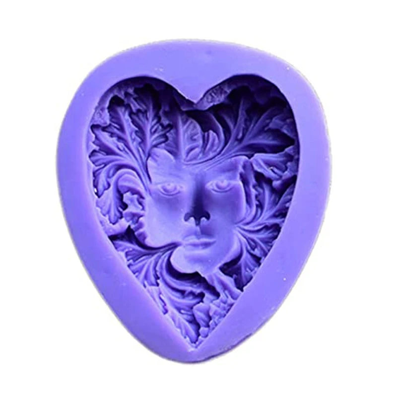 Girl Leaf Face Silicone Resin Mold
