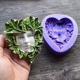 Girl Leaf Face Silicone Resin Mold