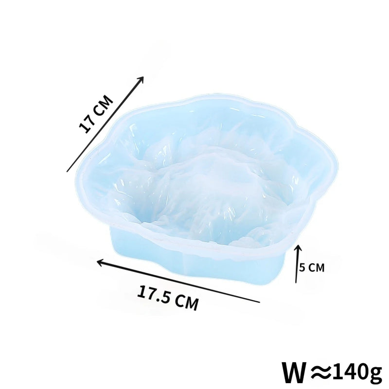 DIY Silicone Mold Ice Snow Mountain Ashtray Crystal Glue Resin Mold