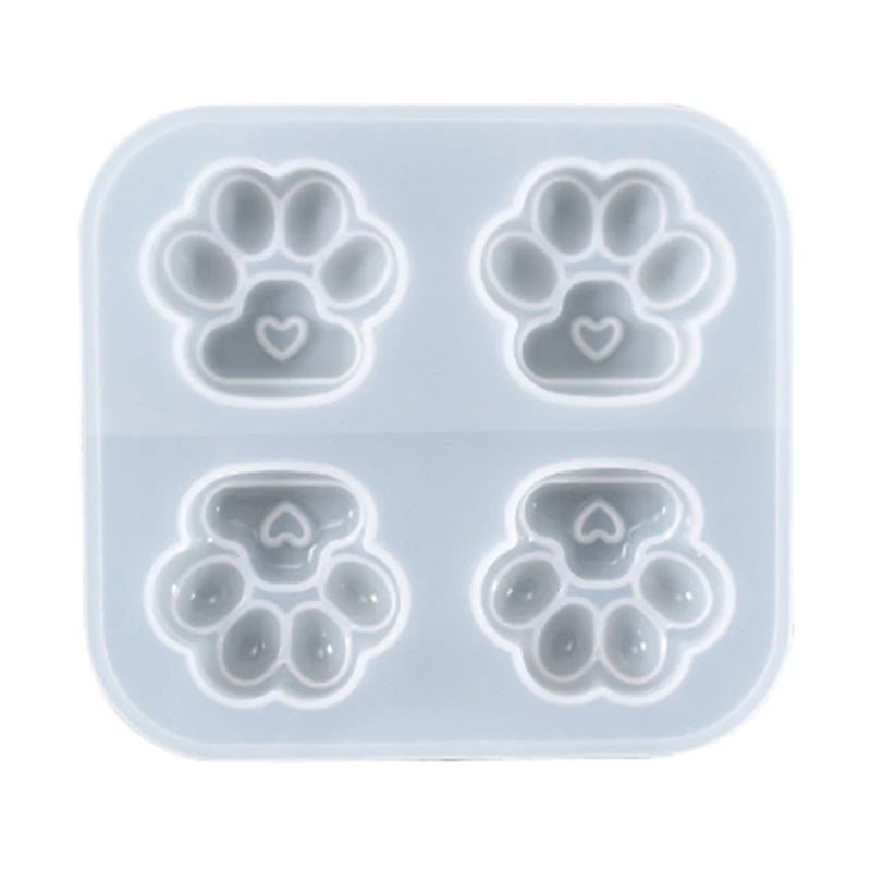 Cat Paw Keychain Silicone Mold for Epoxy Resin DIY