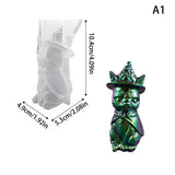 Silicone Mold Mirror Magic Cat Ornament Crystal Drop Glue Mold Ornaments