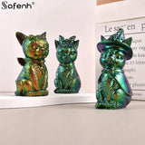 Silicone Mold Mirror Magic Cat Ornament Crystal Drop Glue Mold Ornaments