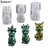 Silicone Mold Mirror Magic Cat Ornament Crystal Drop Glue Mold Ornaments