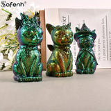 Silicone Mold Mirror Magic Cat Ornament Crystal Drop Glue Mold Ornaments