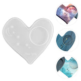 Silicone Coaster Epoxy Cup Heart Moon Mold Crystal Crafts Phase