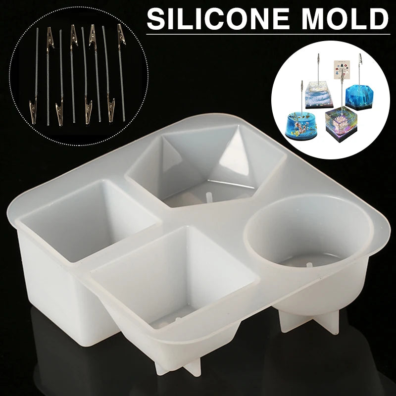 Silicone Mold Resin Epoxy Molds Clip Set Candle Mould DIY Craft Supplies