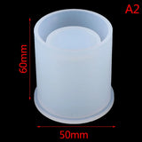 Silicone Mold Square Round Pen Holder Epoxy Resin Concrete Candle Mold